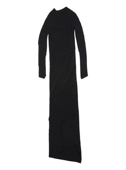 Balenciaga Spiral Maxi Dress In Black