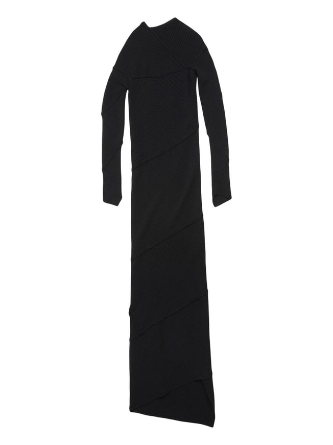 Balenciaga Spiral Maxi Dress In Black