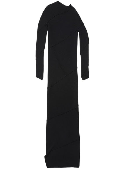 Balenciaga Spiral Maxi Dress In Black