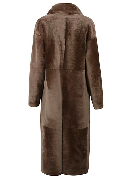 Furling By Giani Long Coat In Brown