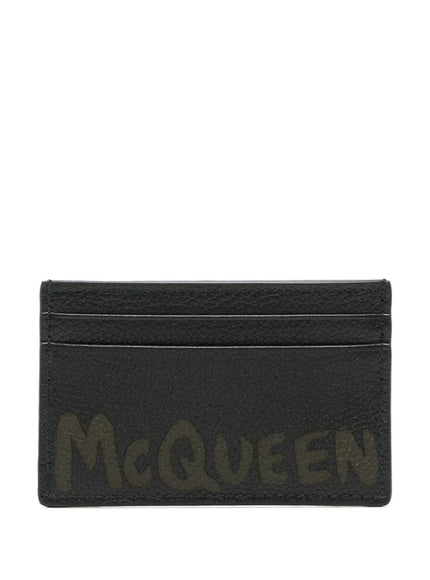 Alexander McQueen Logo Black Case in Black