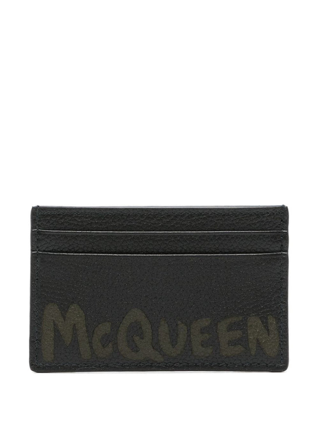 Alexander McQueen Logo Black Case in Black