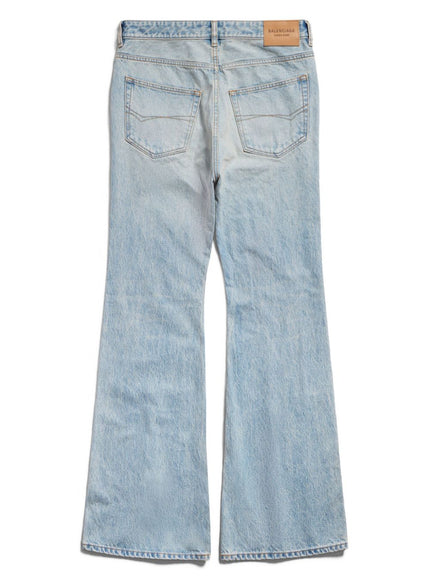 Balenciaga Flared Jeans In Light Blue