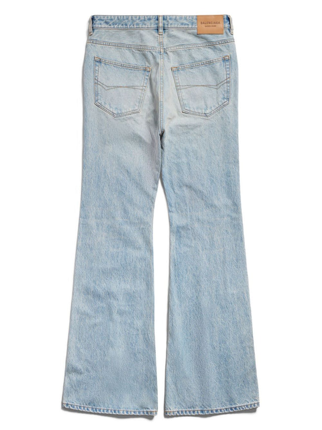 Balenciaga Flared Jeans In Light Blue