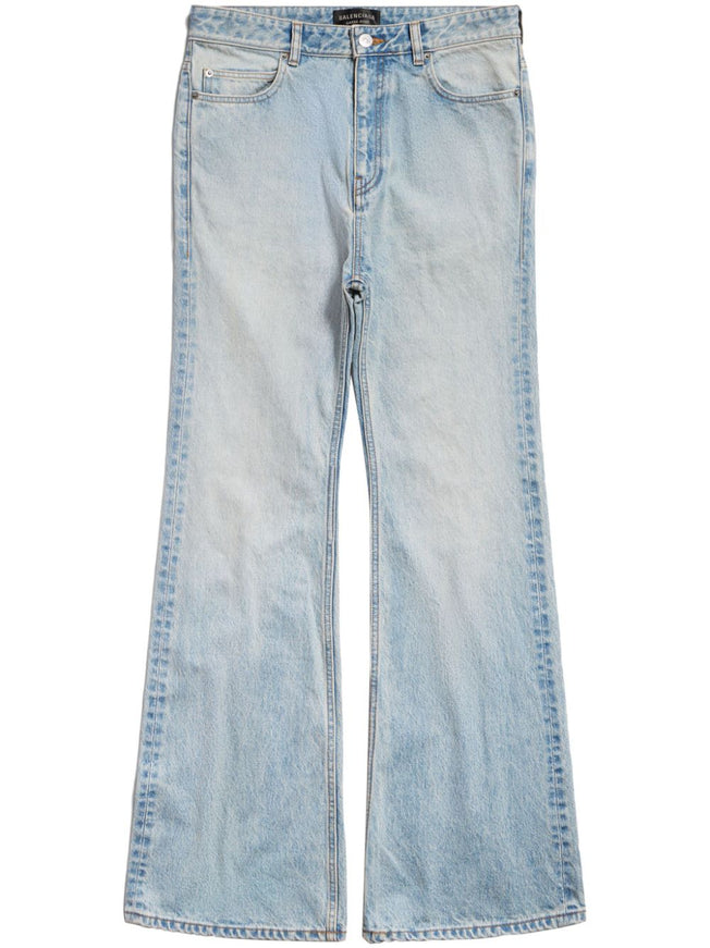 Balenciaga Flared Jeans In Light Blue