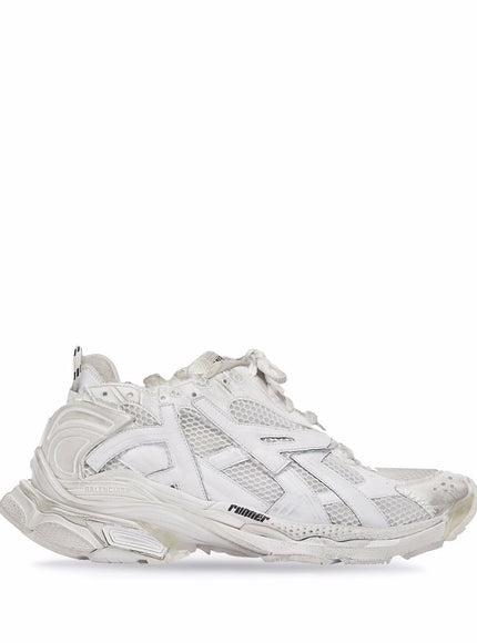 Balenciaga Men's Runner Sneakers In White