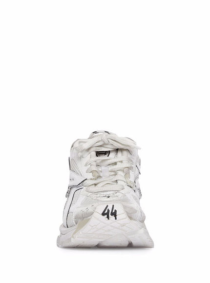 Balenciaga Men's Runner Sneakers In White