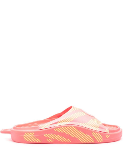 Adidas By Stella McCartney Striped Slides In Pink