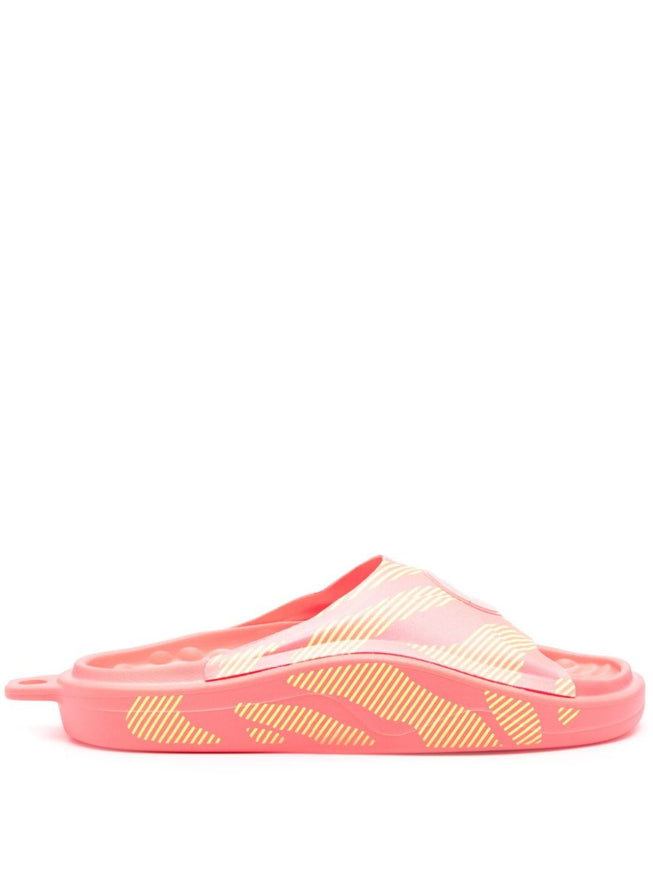 Adidas By Stella McCartney Striped Slides In Pink