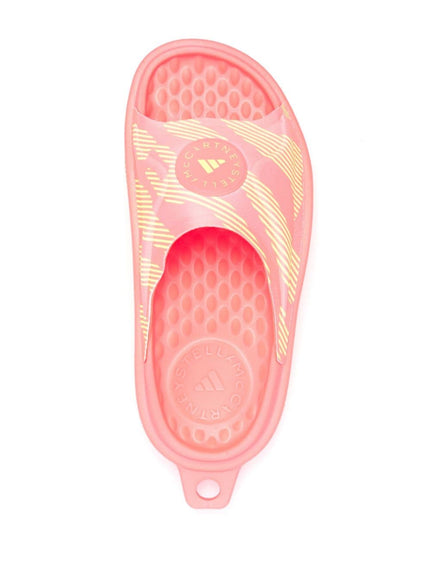 Adidas By Stella McCartney Striped Slides In Pink