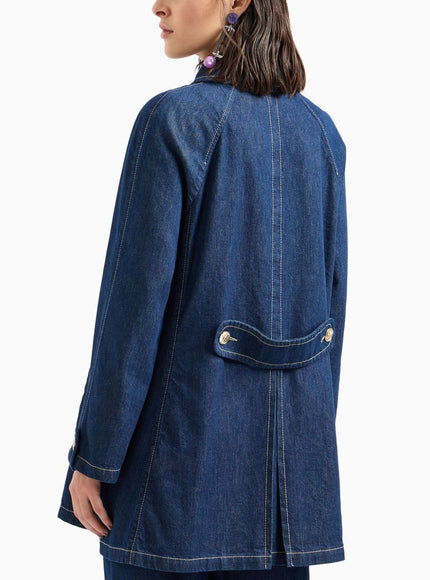 Emporio Armani Coats Blue