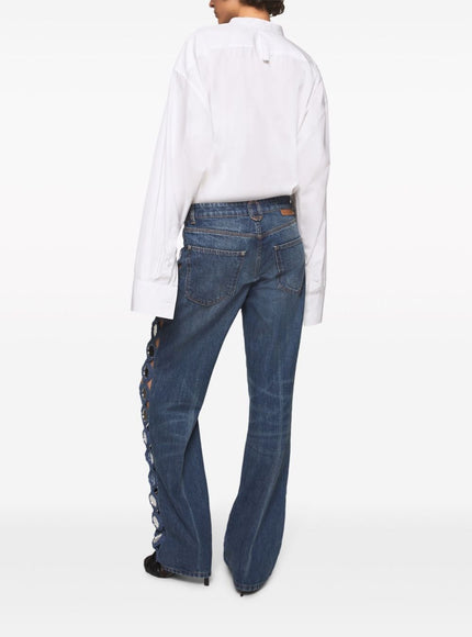 Stella McCartney Plastron Bibbed Cotton Shirt