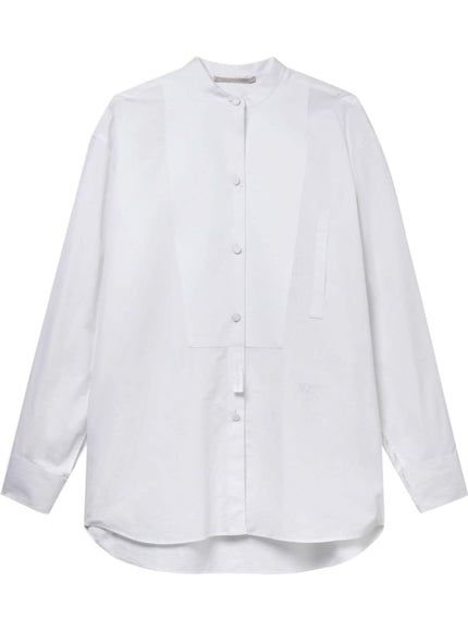 Stella McCartney Plastron Bibbed Cotton Shirt