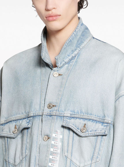 Balenciaga Size Sticker Denim Jacket