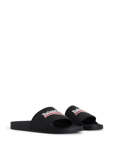 Balenciaga Logo Detailed Slip-On Pool Slides