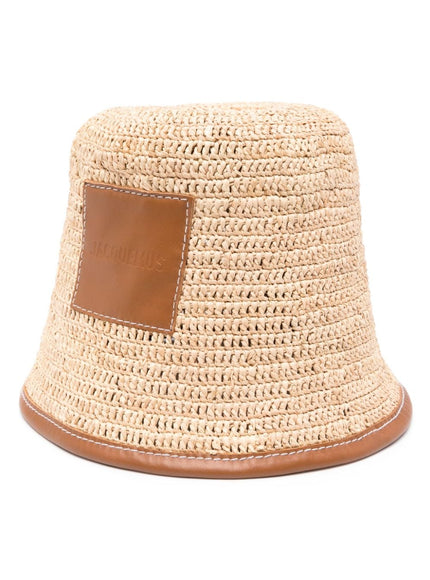 JACQUEMUS Hats Leather Brown