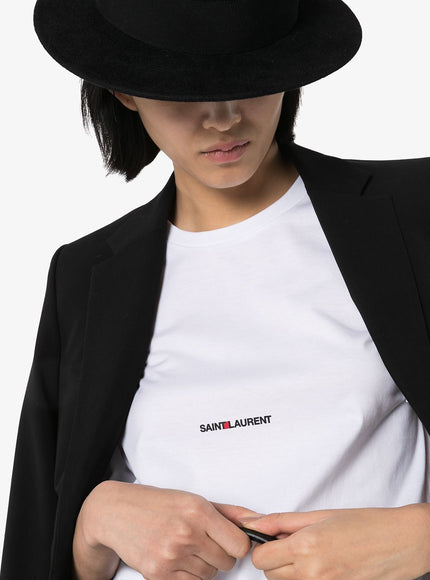 Saint Laurent Logo T-shirt in White