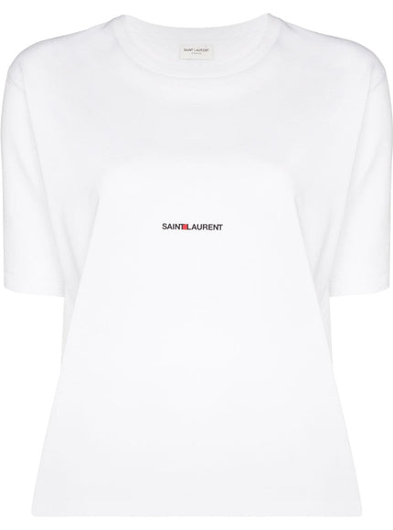 Saint Laurent Logo T-shirt in White