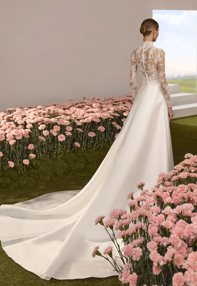 Rosa Clará Couture Reflejo Illusion Lace Mermaid Wedding Dress