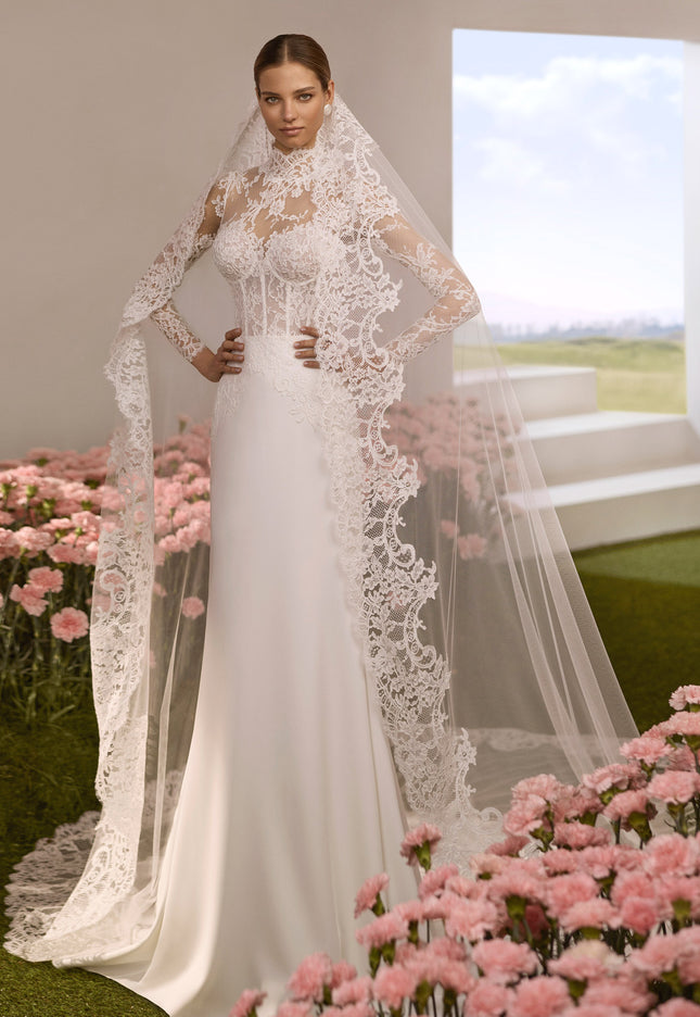 Rosa Clará Couture Reflejo Illusion Lace Mermaid Wedding Dress