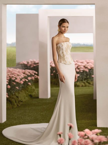 Rosa Clará Couture Riana Strapless Mermaid Wedding Dress