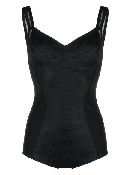 Dolce & Gabbana Floral-Lace Corset Bodysuit