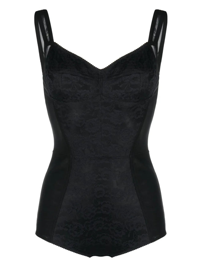 Dolce & Gabbana Floral-Lace Corset Bodysuit