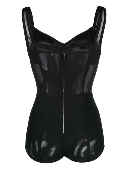 Dolce & Gabbana Floral-Lace Corset Bodysuit