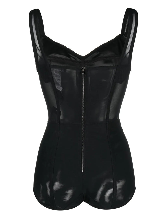 Dolce & Gabbana Floral-Lace Corset Bodysuit