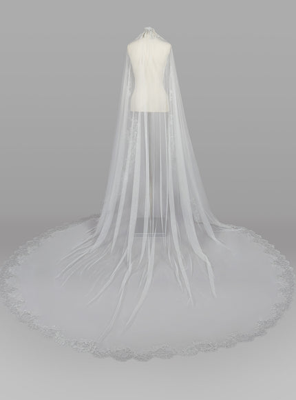 Rosa Clará Couture Soft Tulle Velo Lace Wedding Veil