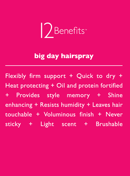 12 Benefits Big Day Hairspray - Ellie Belle