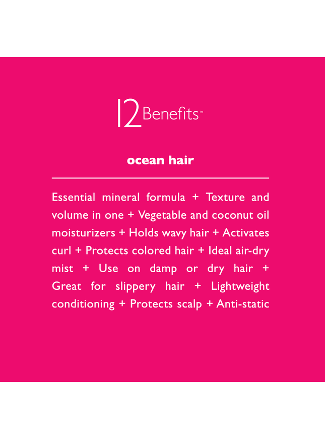 12 Benefits Ocean Hair Mist - Ellie Belle