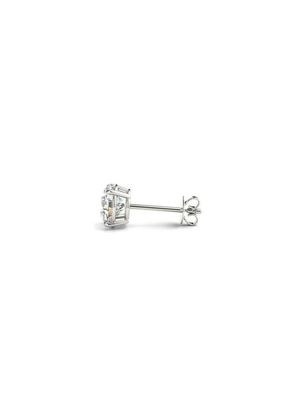 1/2 cttw Lab Grown Round Diamond Stud Earrings 14k White Gold (G/VS2) - Ellie Belle