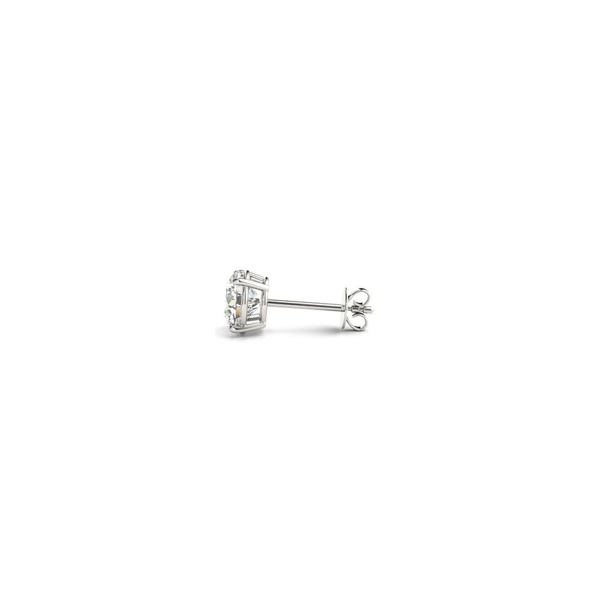 1/2 cttw Lab Grown Round Diamond Stud Earrings 14k White Gold (G/VS2) - Ellie Belle