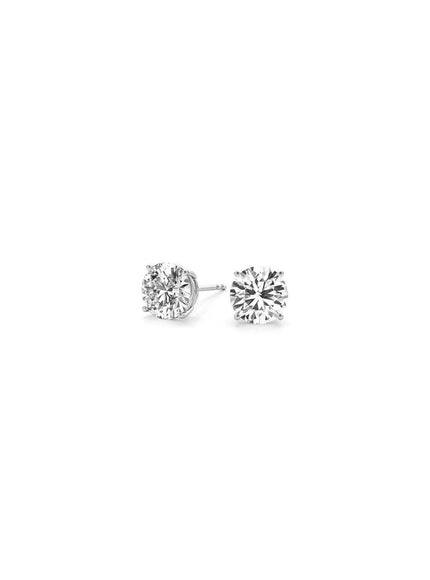 1/2 cttw Lab Grown Round Diamond Stud Earrings 14k White Gold (G/VS2) - Ellie Belle