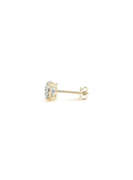 1/2 cttw Lab Grown Round Diamond Stud Earrings 14k Yellow Gold (G/VS2) - Ellie Belle