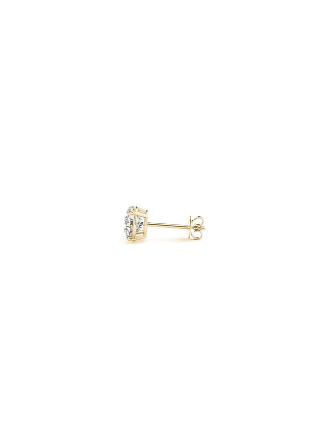 1/2 cttw Lab Grown Round Diamond Stud Earrings 14k Yellow Gold (G/VS2) - Ellie Belle