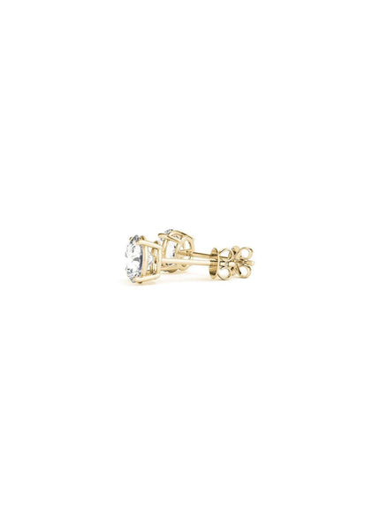 1/2 cttw Lab Grown Round Diamond Stud Earrings 14k Yellow Gold (G/VS2) - Ellie Belle