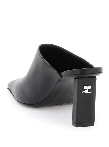 Courreges leather mules for