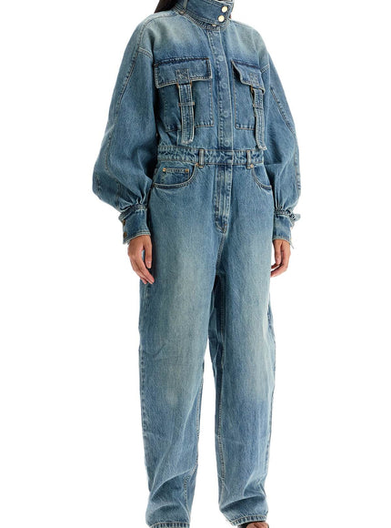 Zimmermann denim illustration overall jumpsuit