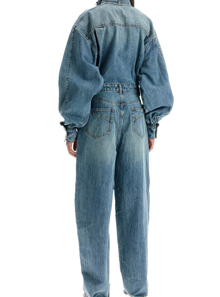 Zimmermann denim illustration overall jumpsuit