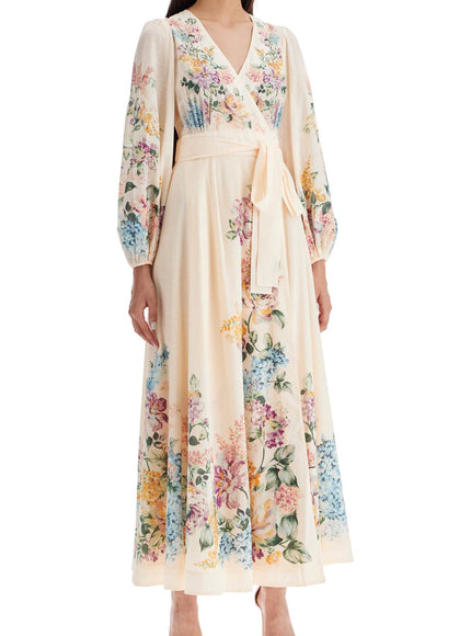 Zimmermann halliday midi wrap dress with pockets