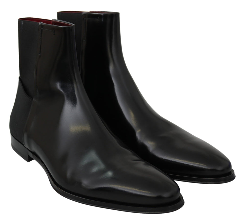 Pair of Dolce & Gabbana black leather Chelsea boots