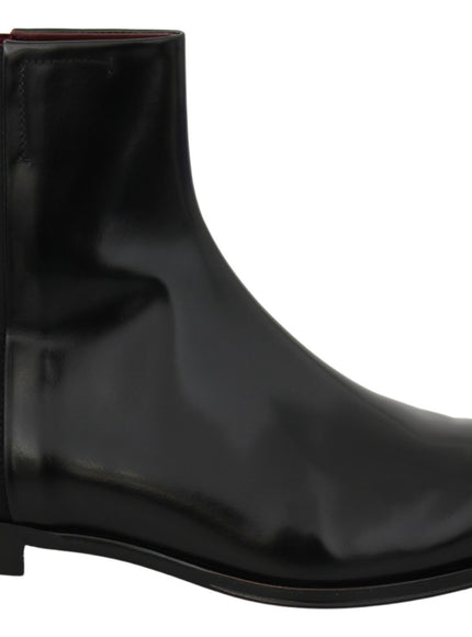 Dolce & Gabbana black leather Chelsea boot side view