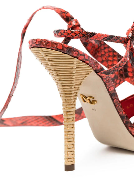 Dolce & Gabbana 105mm Python-Effect Sandals