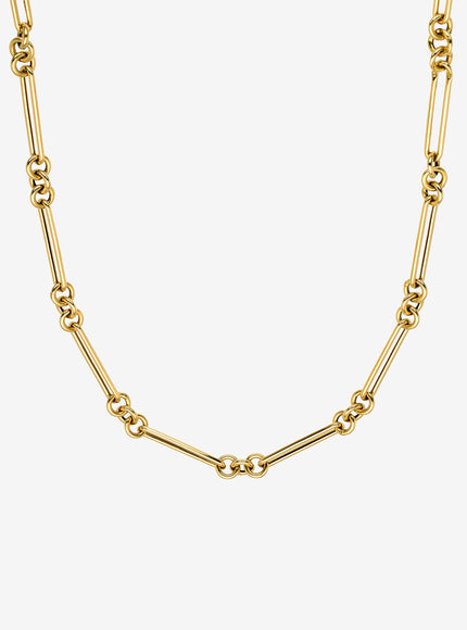 Zoe Lev 14K Gold Elongated Paper Clip Chain Necklace