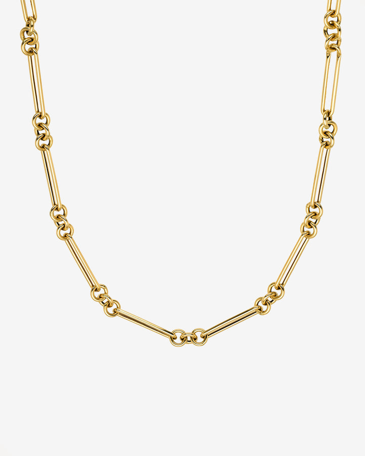Zoe Lev 14K Gold Elongated Paper Clip Chain Necklace