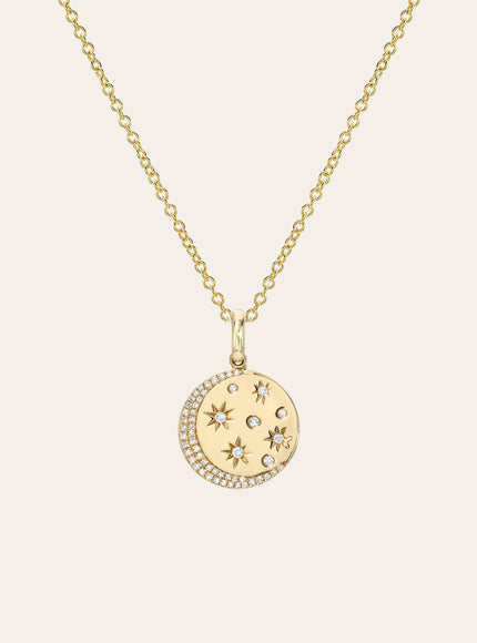14K Diamond Celestial Necklace