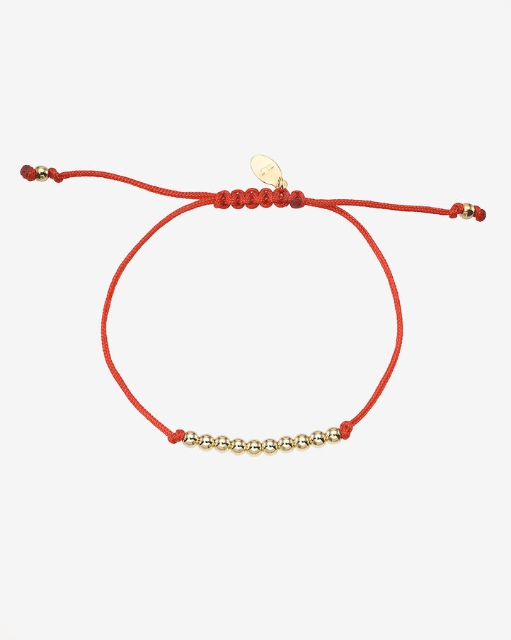 Zoe Lev 14K Gold Bead Row Fortune Bracelet