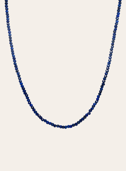 Zoe Lev Blue Lapis Bead Necklace 14K Yellow Gold No Charms
